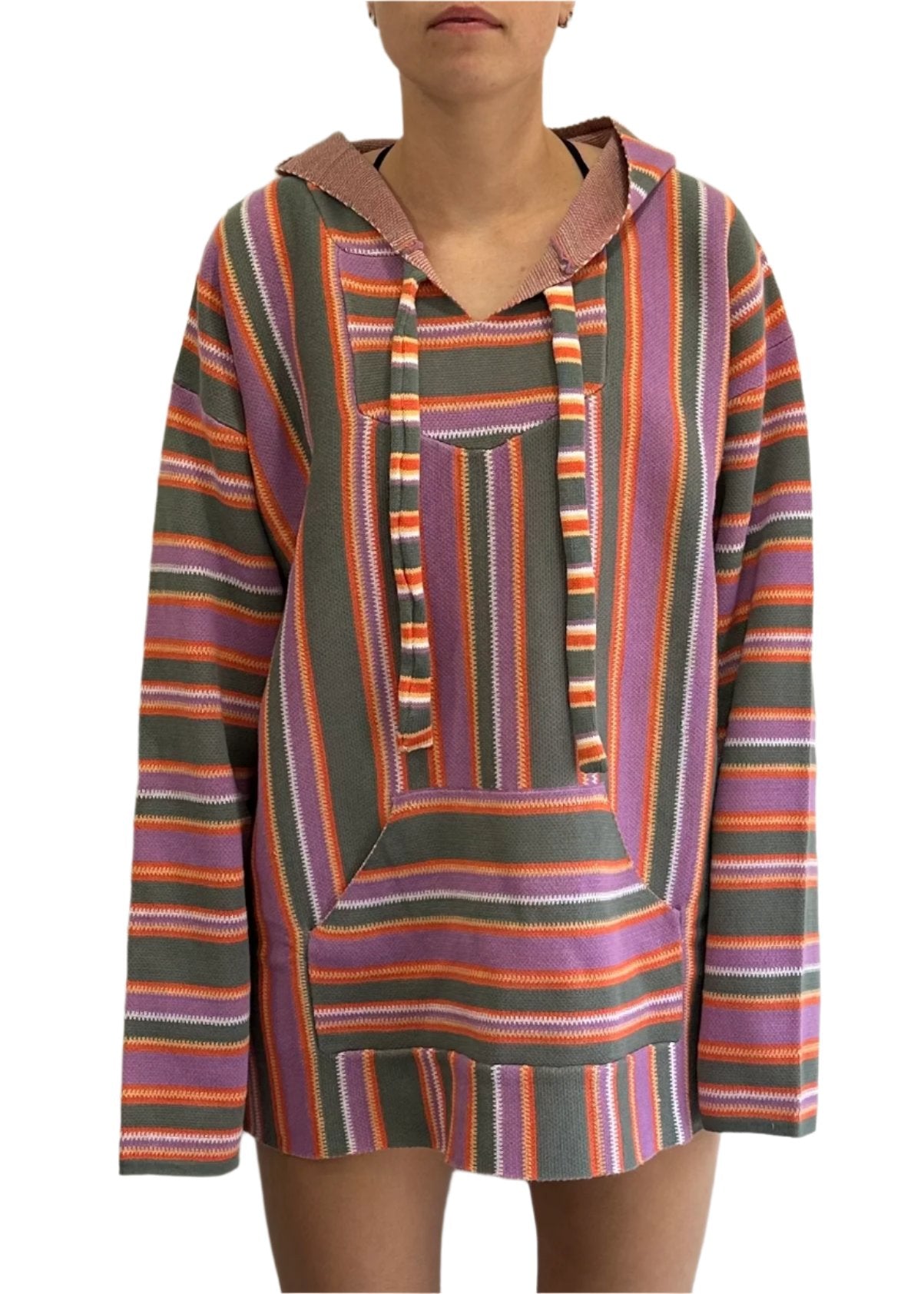 knit baja hoodie cute purple