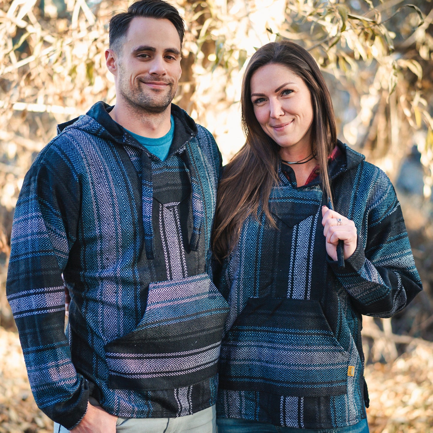 blue drug rug mexican baja hoodie