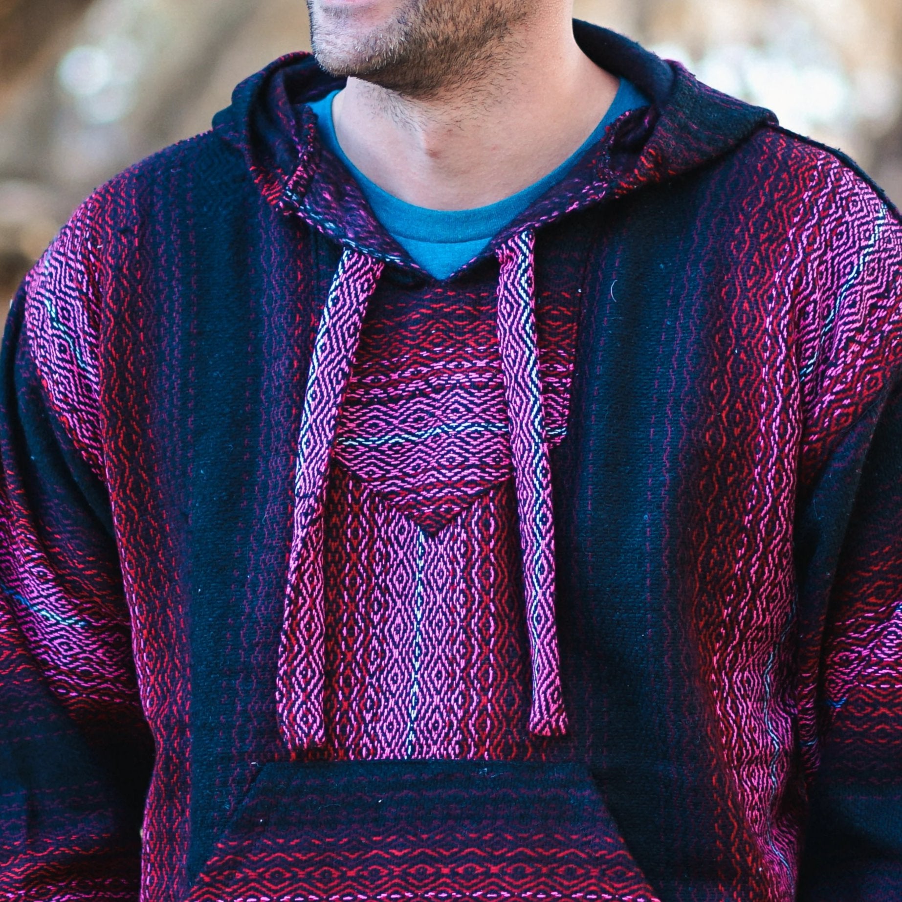 Hippies.com - Baja Hoodies Red Mexican Baja Hoodie 