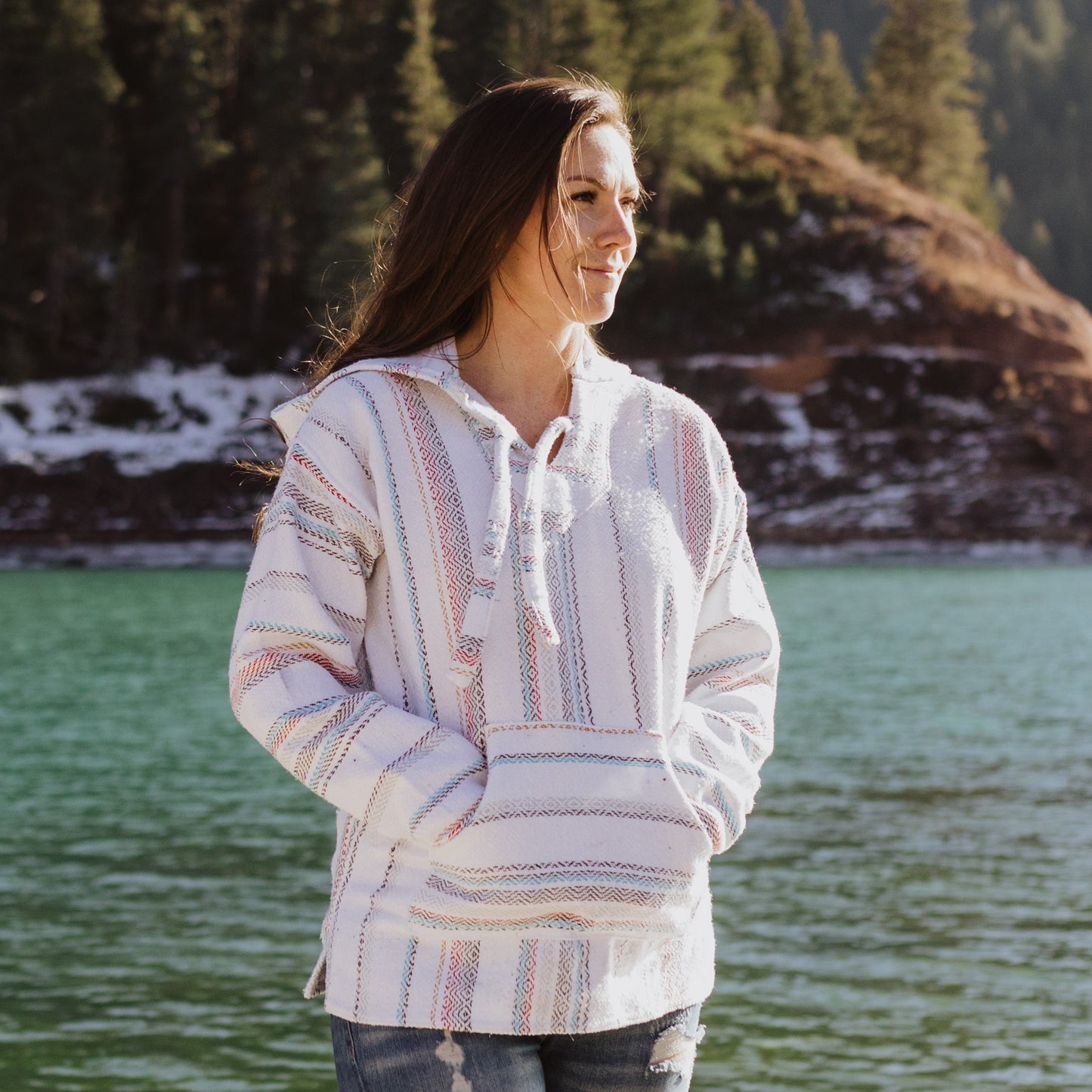 Mexican baja hoodie drug rug sweater