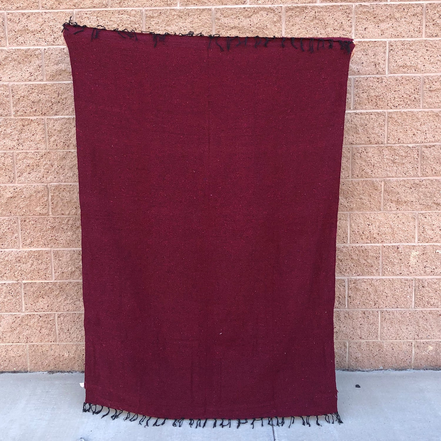 Solid Woven blanket mexican blanket 