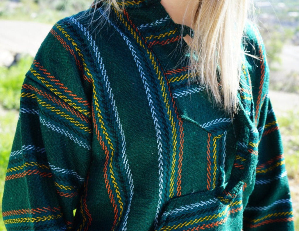 green baja hoodie