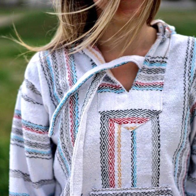 Mexican baja hoodie drug rug sweater