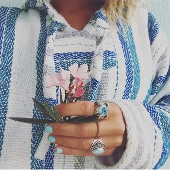 Mexican baja hoodie drug rug sweater