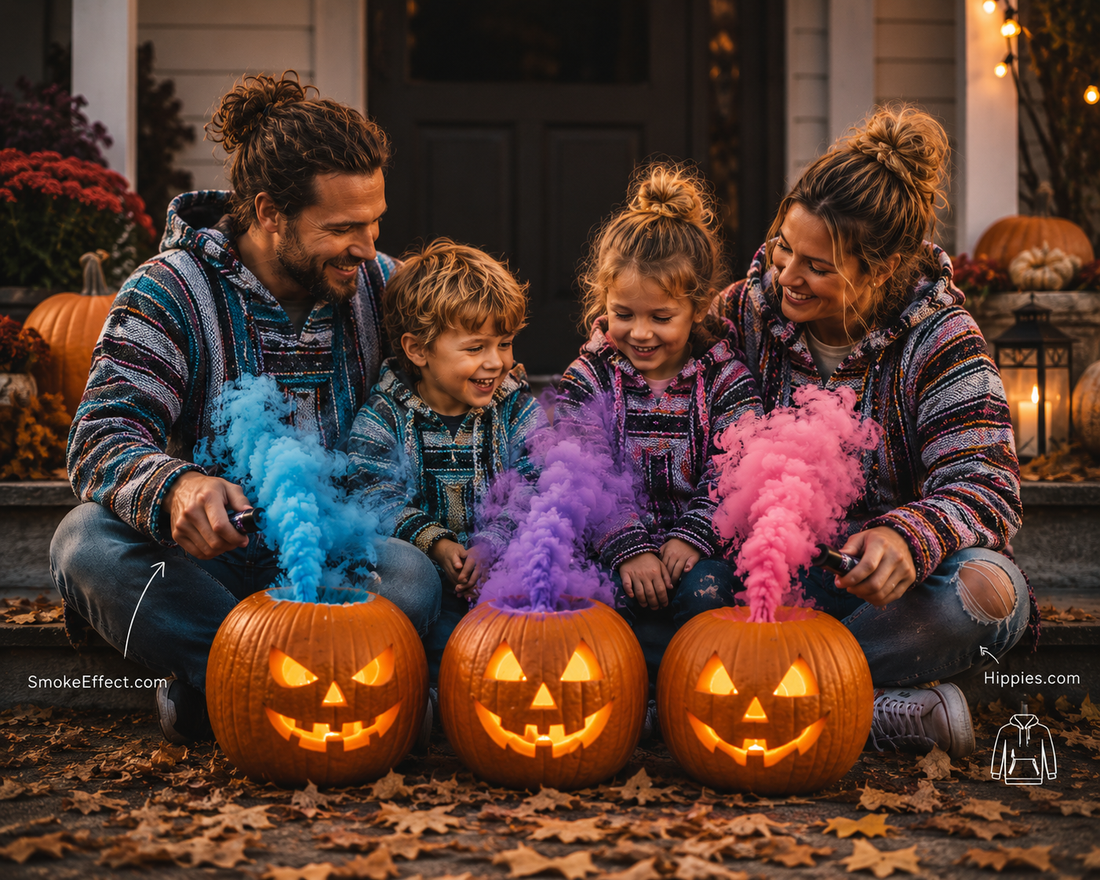 Make Halloween Photos Unforgettable with Color Smoke Bombs &amp; Baja Hoodies