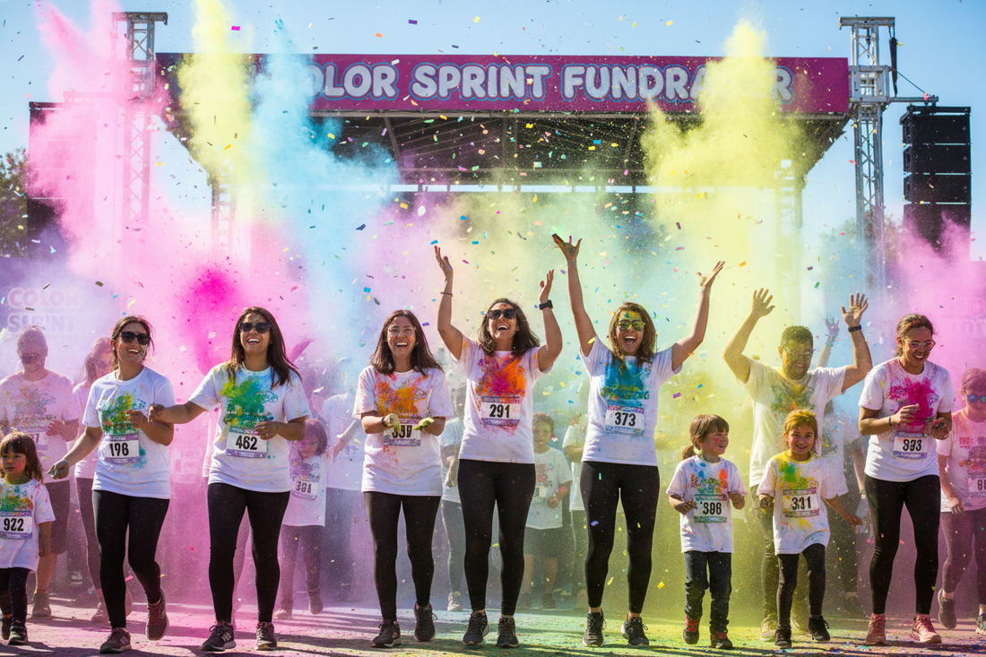 3 Easy School Fundraisers Using Color Powder