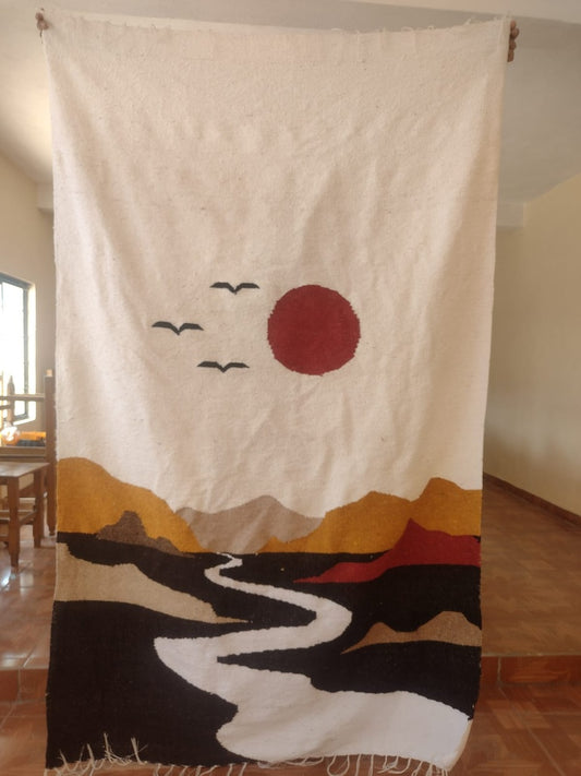 Mexican Baja Blanket Desert Road