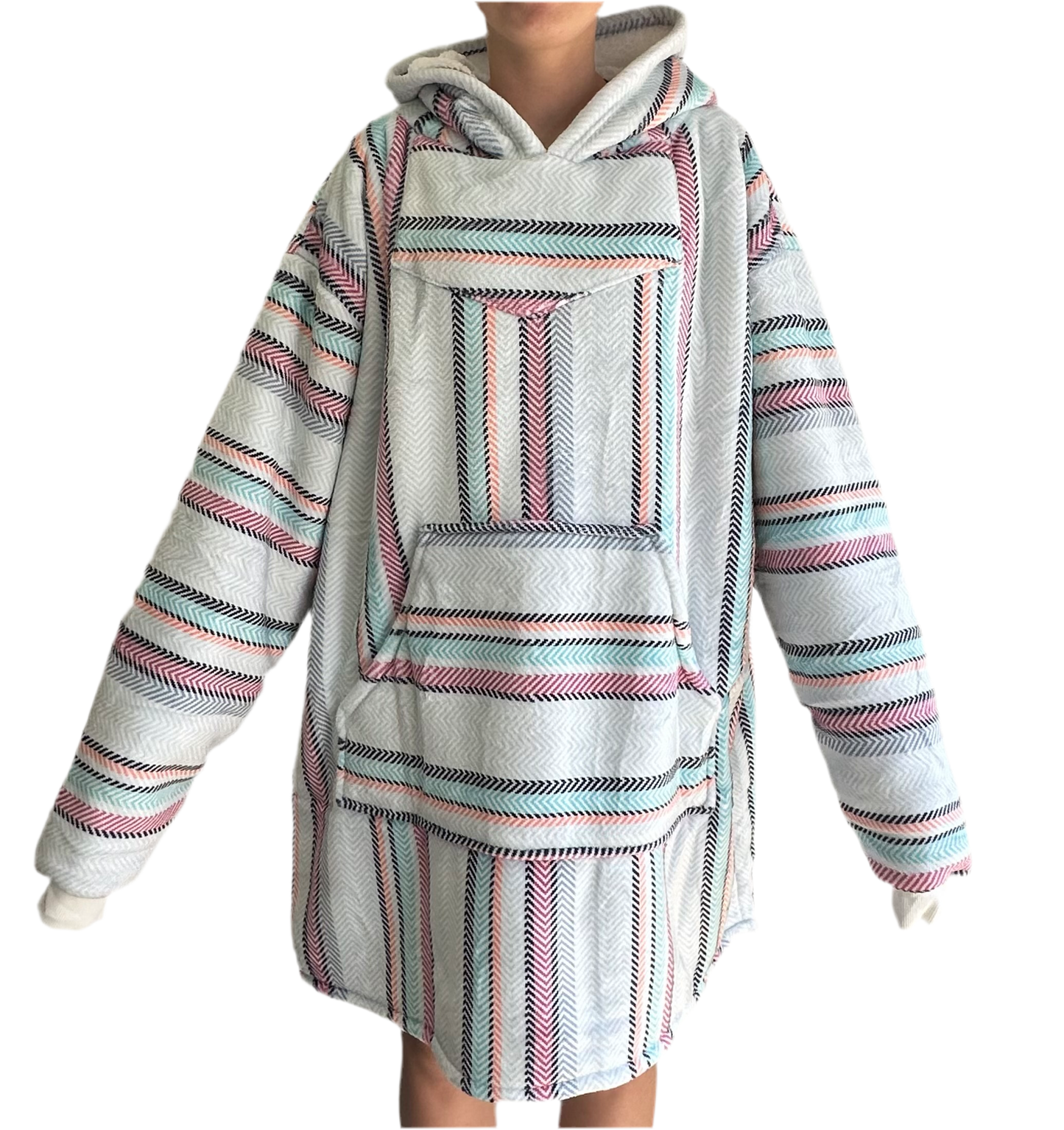 wearable blanket hoodie baja drug rug pullover comfy sherpa