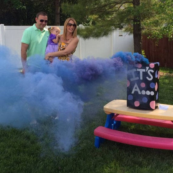 blue smoke bomb
