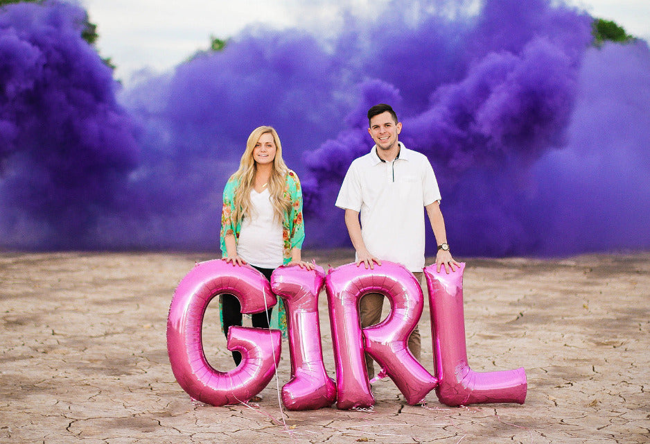 purple smoke bomb
