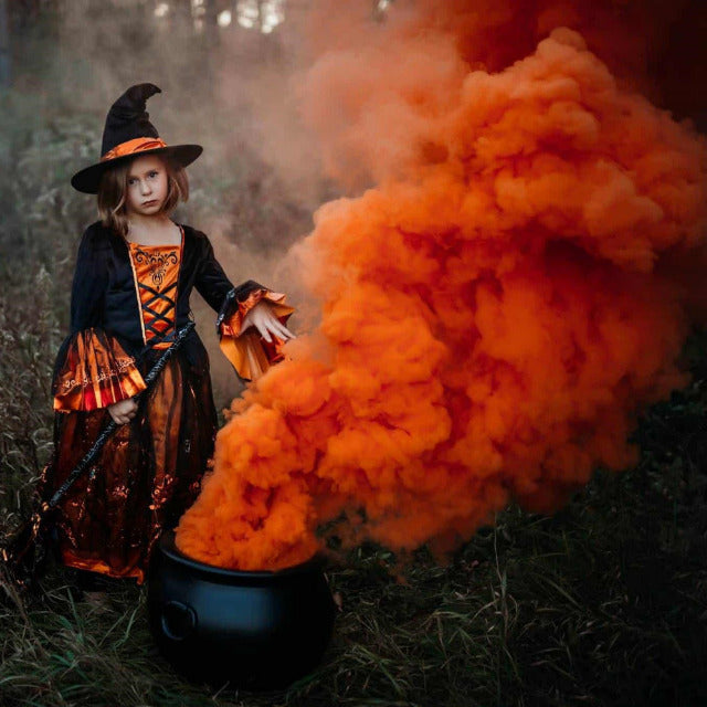 orange smoke bomb