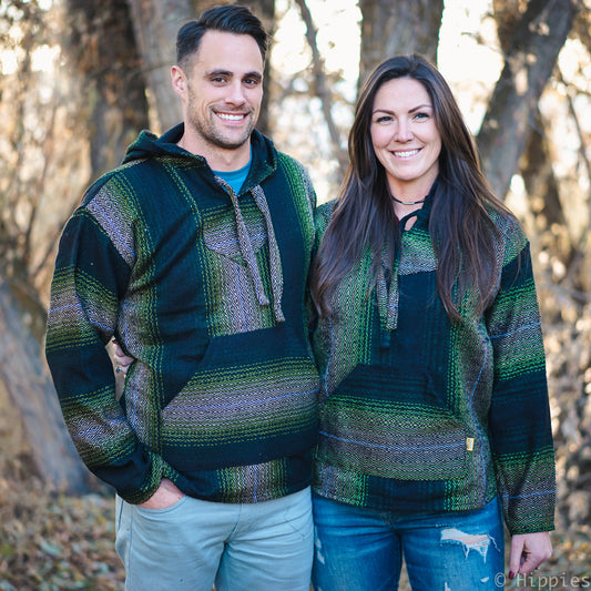 Green mexican baja hoodie drug rug sweater