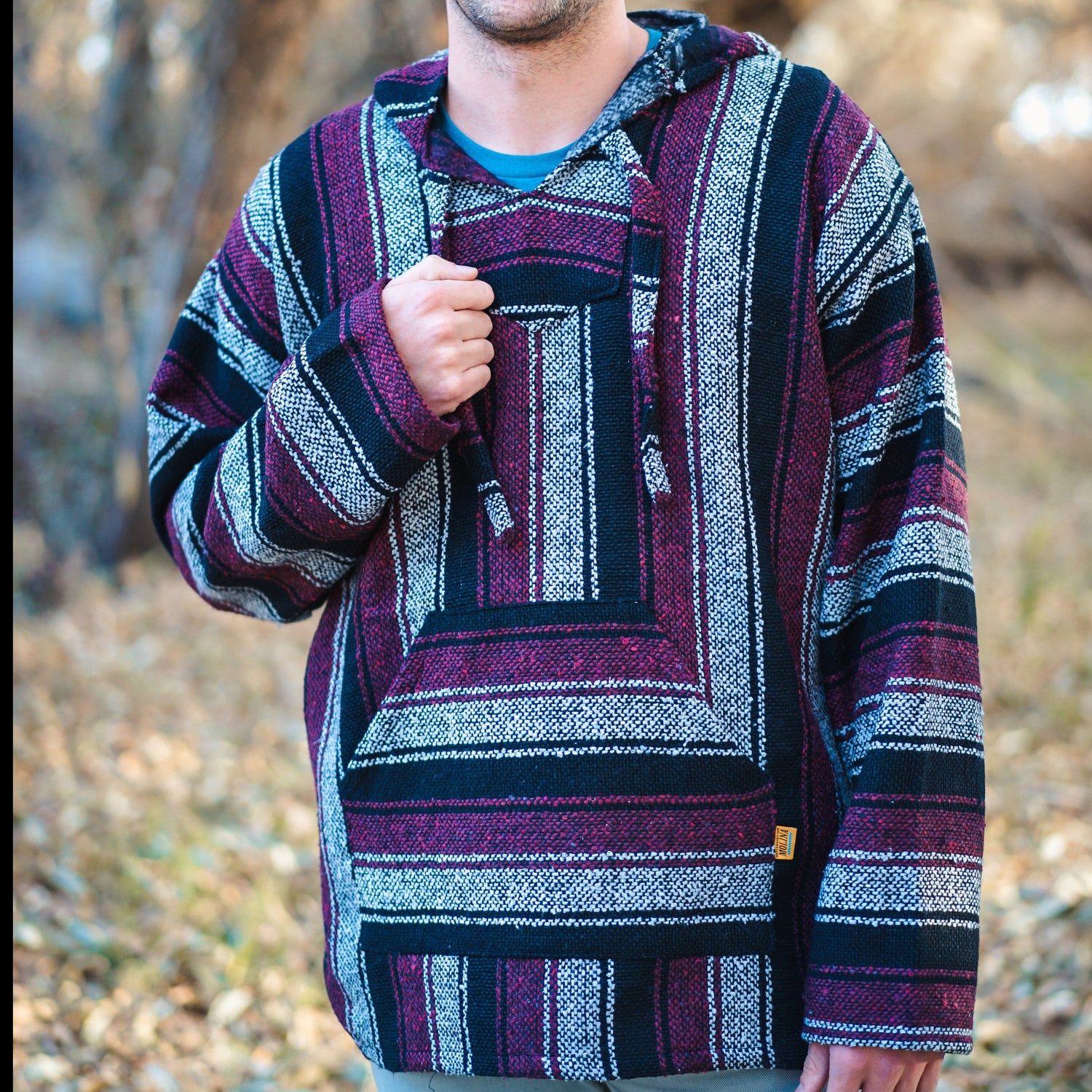 Mexican baja hoodie drug rug hoodie winter sweater