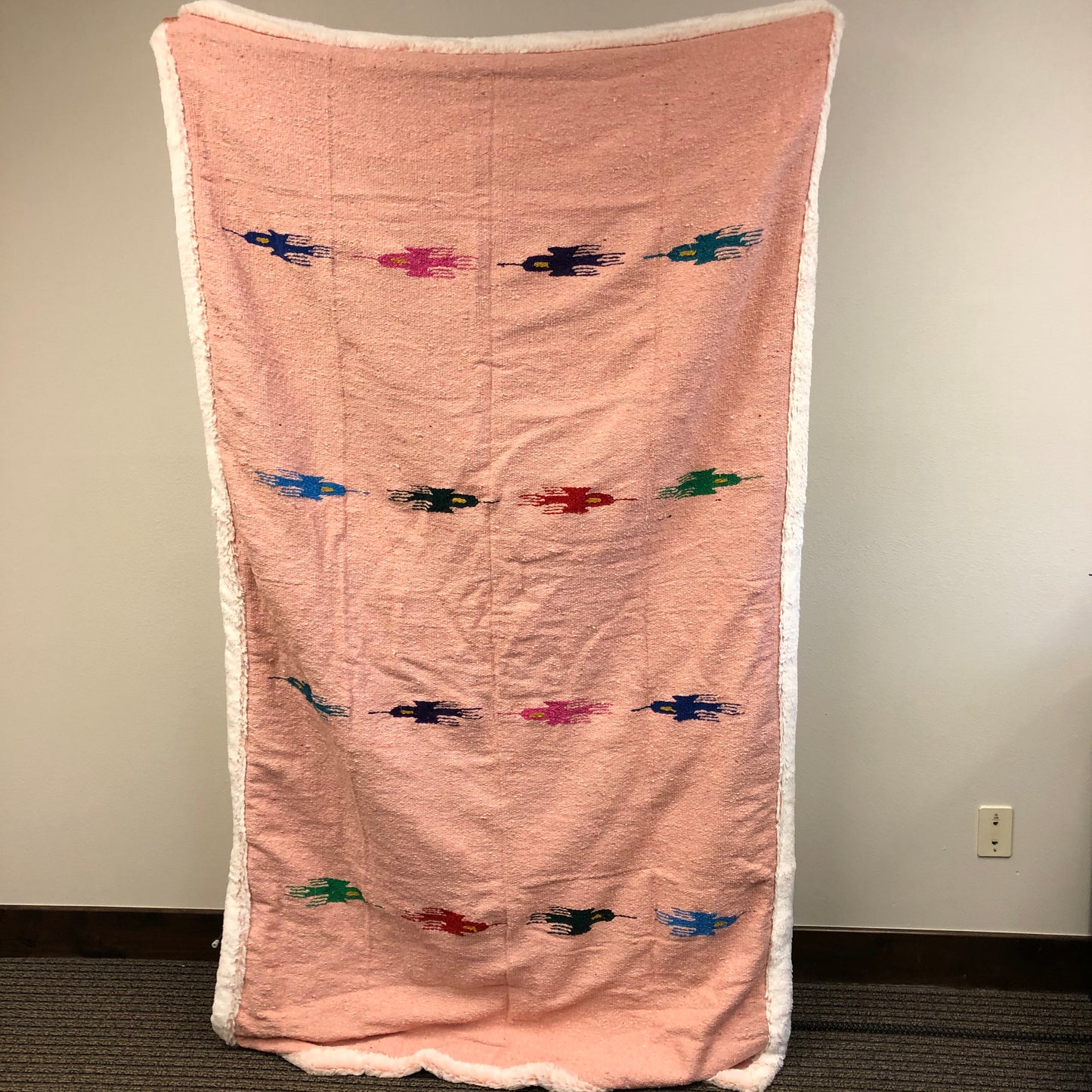 pink cozy soft mexican minky blanket 