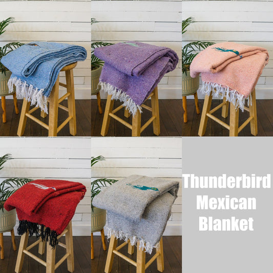 mexican baja blanket thunder bird yoga blanket red