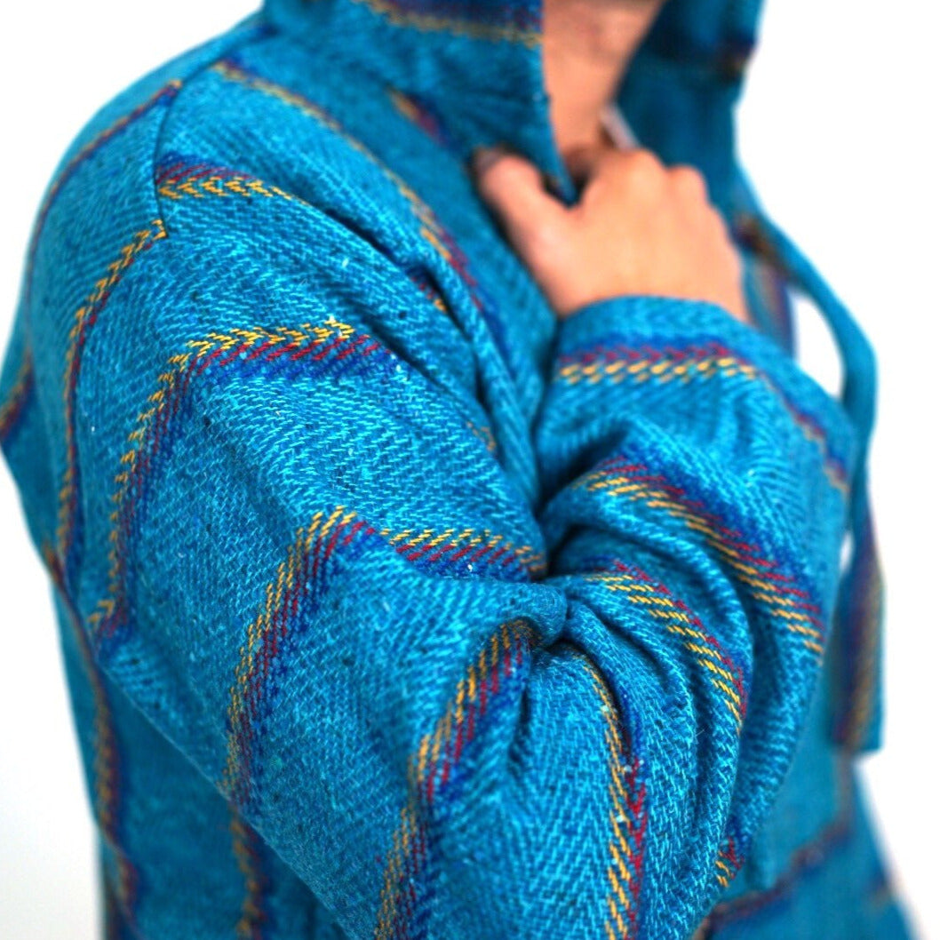 blue baja hoodie drug rug